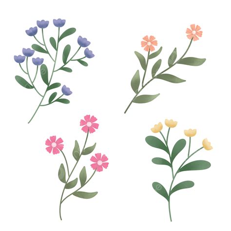 Printable Stickers Flowers For Decoration And Illustration Flowers
