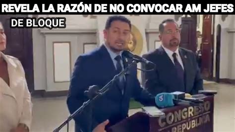 PRESIDENTE DEL CONGRESO REVELA LA RAZÓN DE NO CONVOCAR A JEFES DE