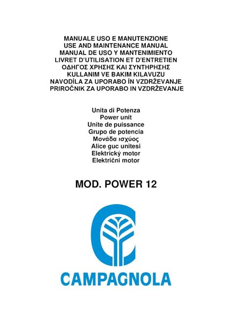 PDF MANUALE USO E MANUTENZIONE USE AND MAINTENANCE MANUAL MANUAL DE