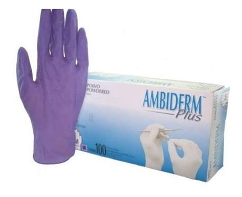 1 Caja Guantes De Látex Morados Ambiderm Plus Talla M Envío gratis