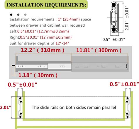 Buy Phwalk Pair Inch Lb Heavy Duty Drawer Slides With Lock