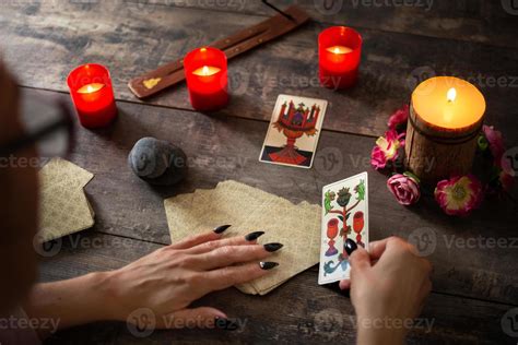 Fortune teller reading a future by tarot cards 3696839 Stock Photo at ...