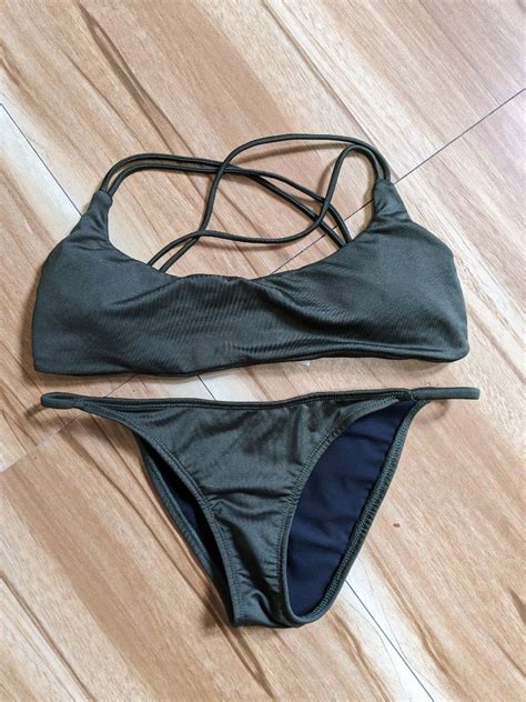 Eight Mermaid Army Green Bikini On Carousell