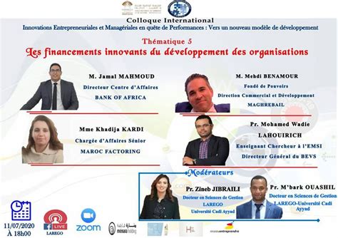 Colloque International Innovations Entrepreneuriales Et Manag Riales