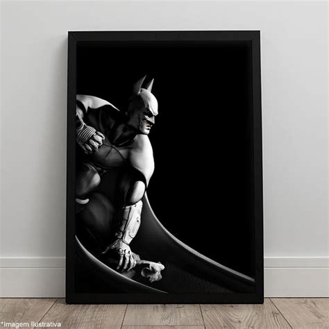 Quadro Jogo Batman Arkham City Batman Dc Moldura A3 45x33 Elo7