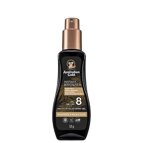 Spray Protetor Solar Australian Gold FPS 8 125g Beleza Na Web