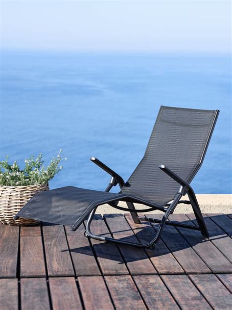 Deckchair LOMMA W63xL130 Black JYSK