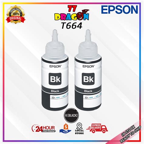 X Epson T Refill Ink Black Ml Shopee Malaysia