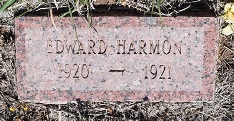 Edward Harmon 1920 1921 Homenaje De Find A Grave