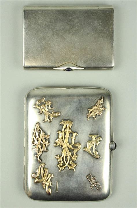 Lot Russian Silver Cigarette Case