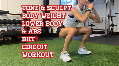 Tone And Sculpt Lower Body And Abs Body Weight Only Hiit Circuit Training Workout No Equipment