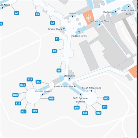 Las Vegas Airport Concourse B Map Guide