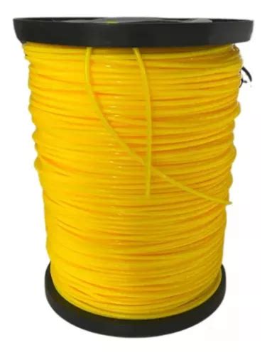 Bobina Fio Nylon P Ro Adeira Mm Redondo Kg Mts Cor Amarelo