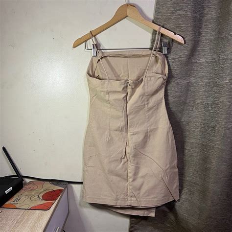 Nude Overlap Dress On Carousell