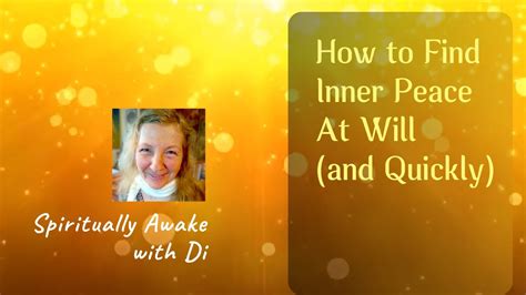 How To Find Peace Within Yourself At Will And Quickly Minute Routine