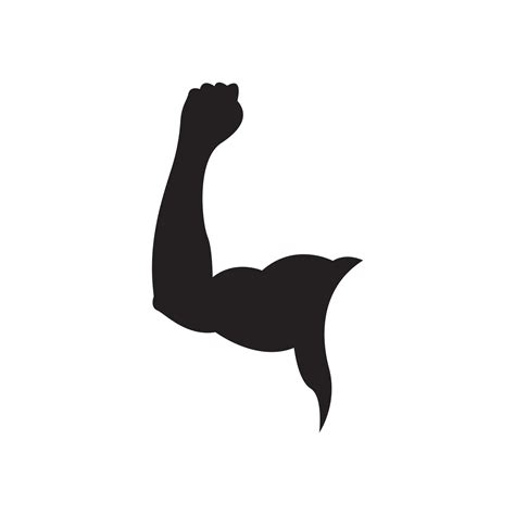 Arm muscle silhouette logo biceps icon 33266071 Vector Art at Vecteezy