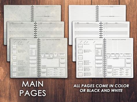 Printable Dnd Character Journal 5e Dnd Character Sheet Etsy Dnd