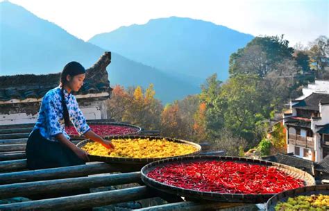 婺源篁岭晒秋特色景点国际旅游摄影网