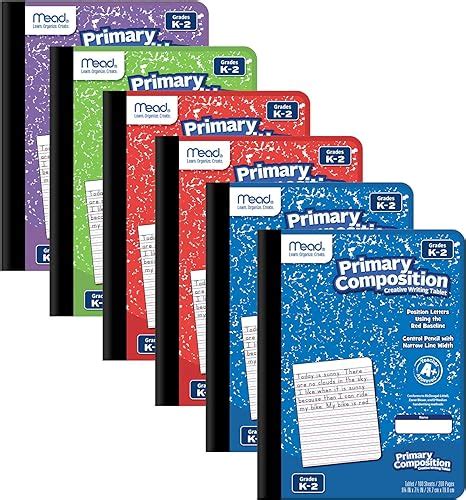 Mead Primary Composition Notebook K 2 6 Pack Primary