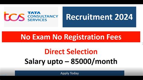 Tcs Recruitment Tcs Job Vacancy Off Campus Hiring Youtube