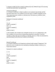 Understanding Chained And Nested Conditionals In Programming Course Hero