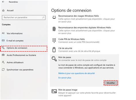 2 façons Comment modifier lindication de mot de passe Windows 10