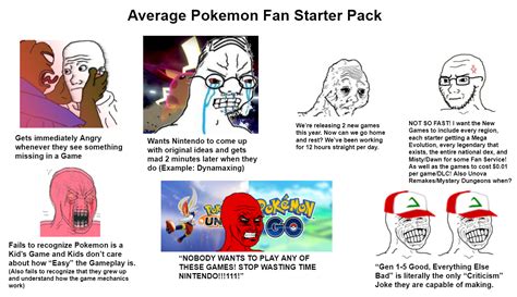 Average Pokemon Fan Starter Pack R Starterpacks Starter Packs