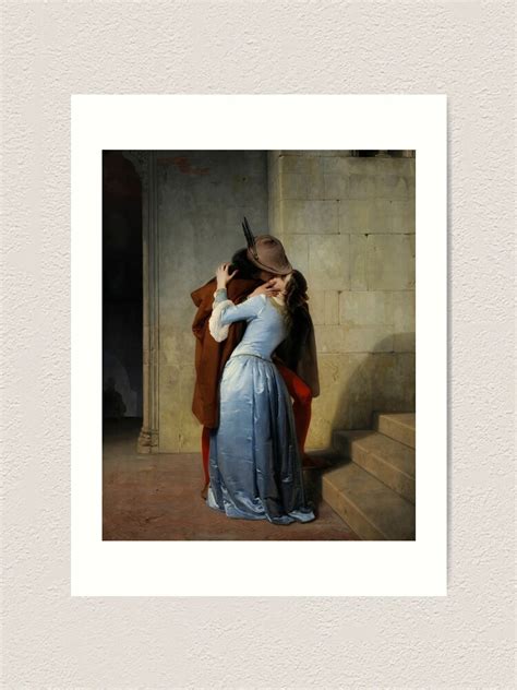 Il Bacio The Kiss By Francesco Hayez Art Print By Cravagnati