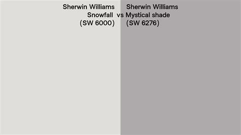 Sherwin Williams Snowfall Vs Mystical Shade Side By Side Comparison