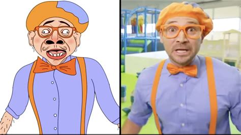 Funny Blippi Drawing Meme Blippi And Layla Have A Slide Race Indoor