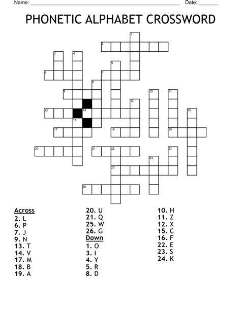 Phonetic Alphabet Word Search