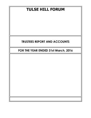 Fillable Online Report Of The Trustees Financial Statements Fax Email