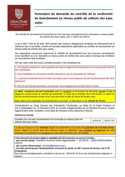 Calam O Notice Explicative De Demande Contr Le Dans Le Cadre D Un