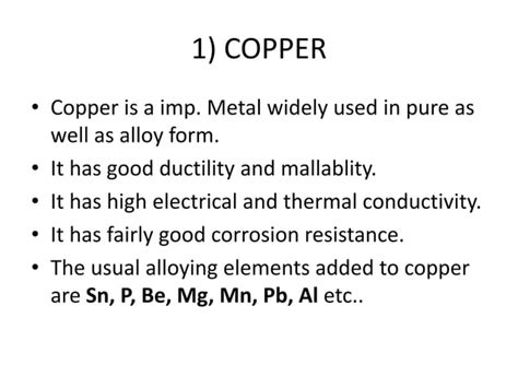 Non Ferrous Metalsand Alloys Ppt