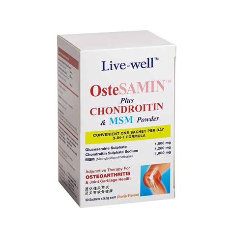 Ostesamin Plus Chondroitin MSM Powder Livewell2u