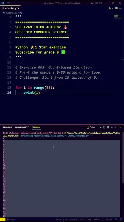 For Loops Python Gcse Beginner Youtube