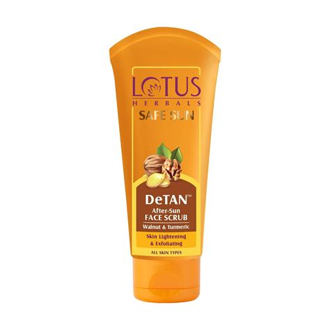 Lotus Herbals Safe Sun Detan After Sun Walnut And Turmeric Face Scrub