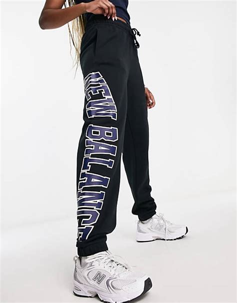 New Balance Large Logo Joggers In Black Asos