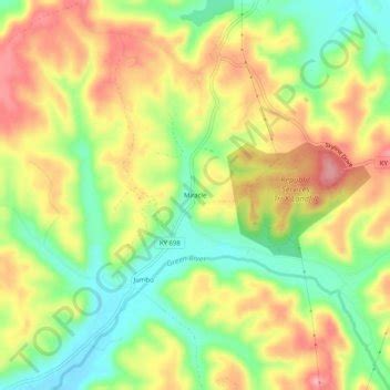 Mapa Topogr Fico Miracle Altitude Relevo