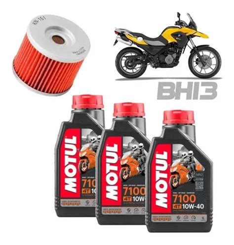 Motul 7100 10w40 Kit Troca Óleo Bmw G 650gs Gs Kn151 K n Mxx