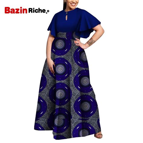 Bazin robe africaine de soirée pour femmes tenue de soirée grande