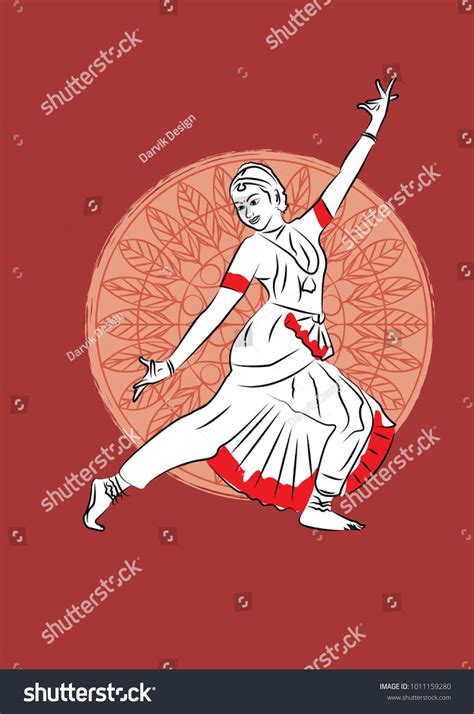 Indian Classical Dance Vector Illustration Creative Design For Your