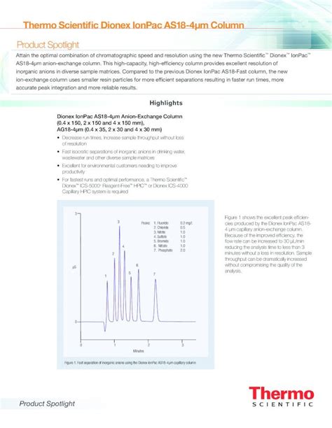 Pdf Thermo Scientific Dionex Ionpac As M Columntools Thermofisher