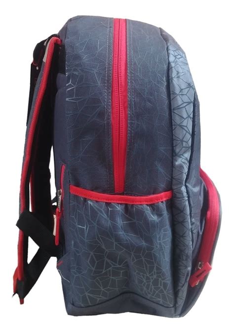 Mochila Backpack Escolar Juvenil Chenson Gris Rojo Meses Sin