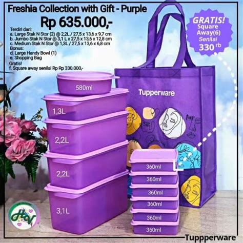 Jual Freshia Collection With Gift Set Tupperware Shopee Indonesia