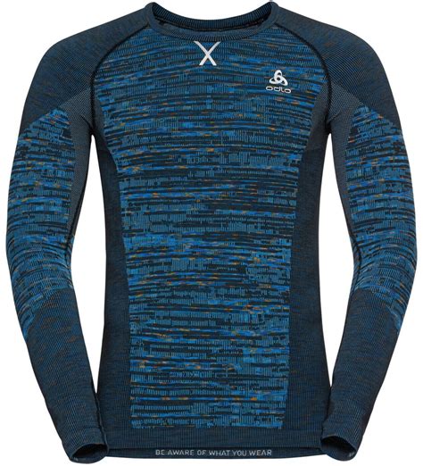 Odlo Blackcomb Eco Base Layer Cew Neck Indigo Bunting Space Dye Ab