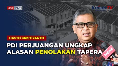 PDI PERJUANGAN TOLAK TAPERA PERTIMBANGKAN KONDISI EKONOMI MASYARAKAT