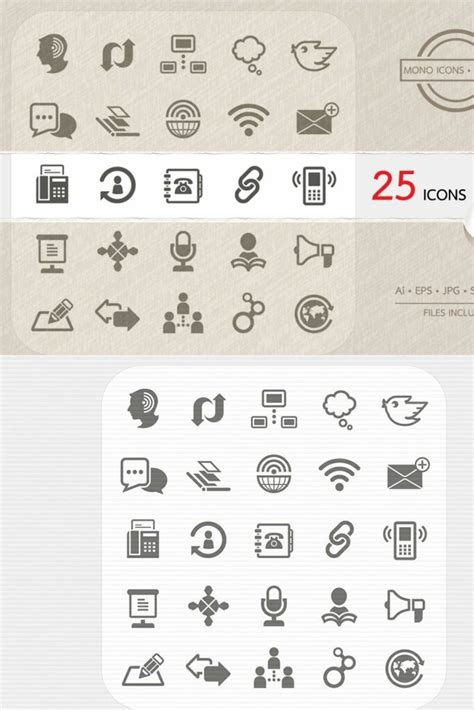 Communication Icons Set Vector Masterbundles