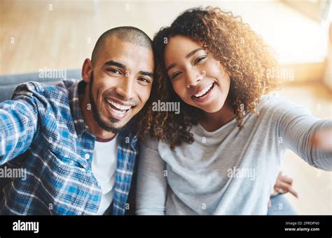 Pov Of A Smiling Couple Taking Selfie Photo Together For Memories Of A Romantic Relationship