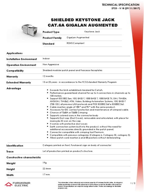 Conector Cat6a | PDF | Electrical Connector | Manufactured Goods